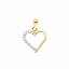 Colgante de oro 18k circonitas blancas CORAZÓN 13x15